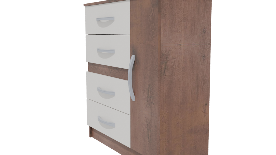Stylish Wooden Storage Cabinet 3D - Professional 3D Model Render 13