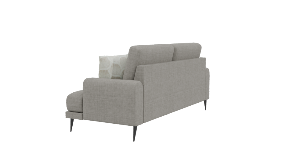 Stylish Gray Sofa Model 3D - Professional 3D Model Render 3