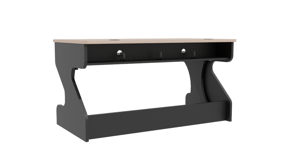 Stylish Modern Office Desk 3D Model - Professional 3D Model Render 4