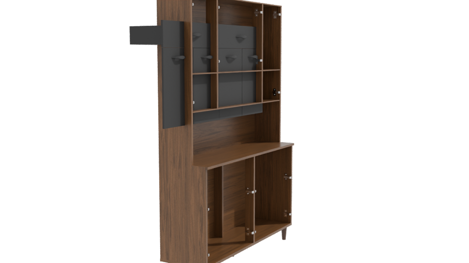 Stylish Wooden Cabinet 3D Model - Professional 3D Model Render 9