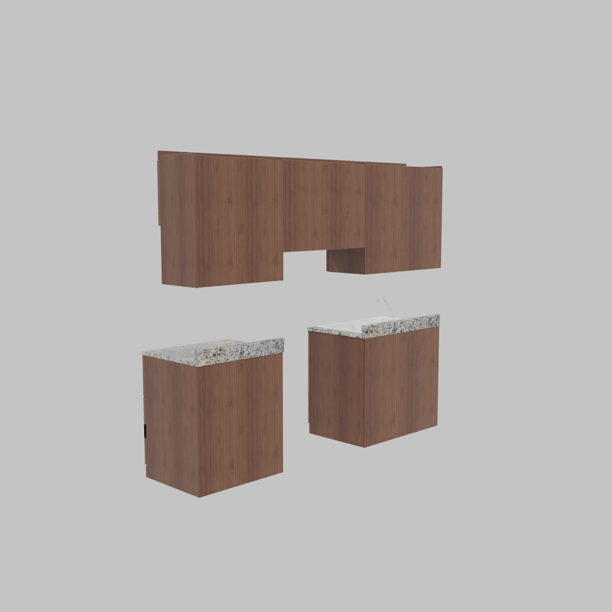 Cocina Integral María Nogal 240 cm