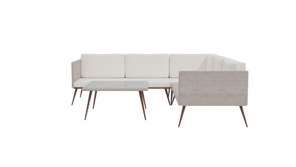 Stylish Outdoor Sofa Set 3D - Professional 3D Model Render 11