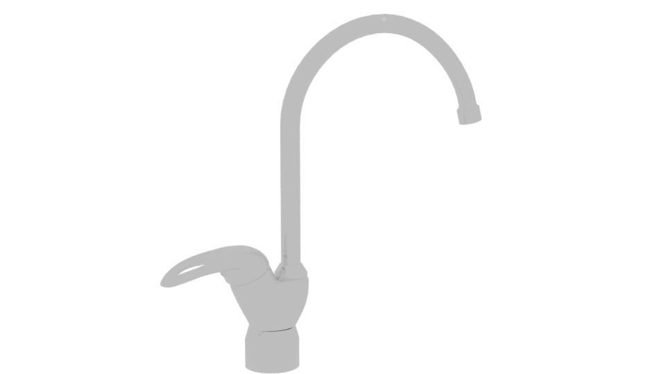 Sleek Modern Kitchen Faucet Model - Professional 3D Model Render 10