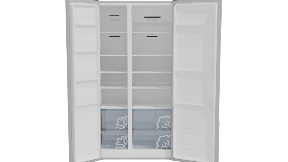 Double Door Refrigerator 3D Model - Professional 3D Model Render 11