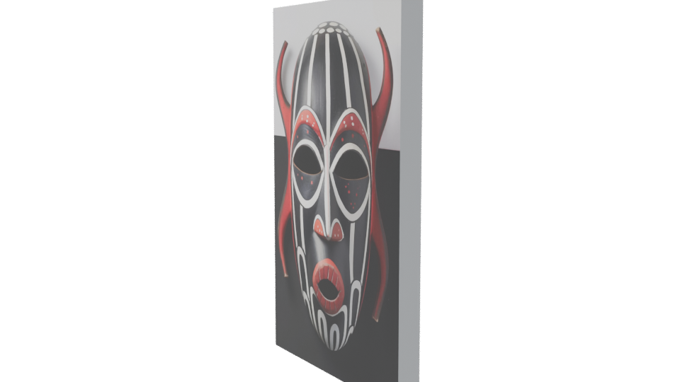 Stylized African Tribal Mask 3D - Professional 3D Model Render 13