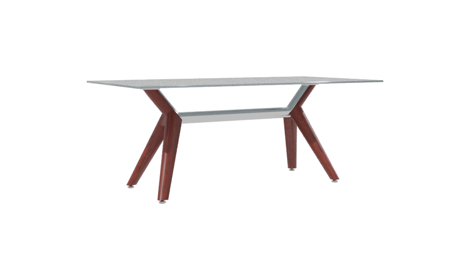 Stylish Glass Dining Table 3D - Professional 3D Model Render 13