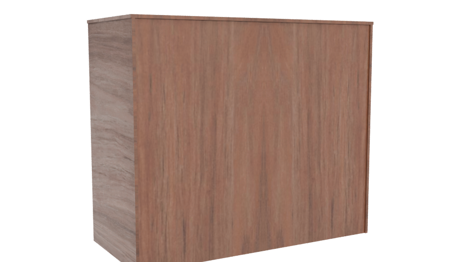 Contemporary Wooden Storage Cabinet 3D - Professional 3D Model Render 4