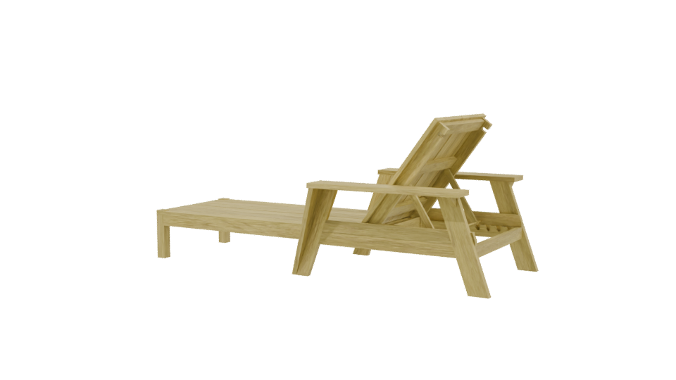 Sunbed Amarillo 3D Model - Professional 3D Model Render 3