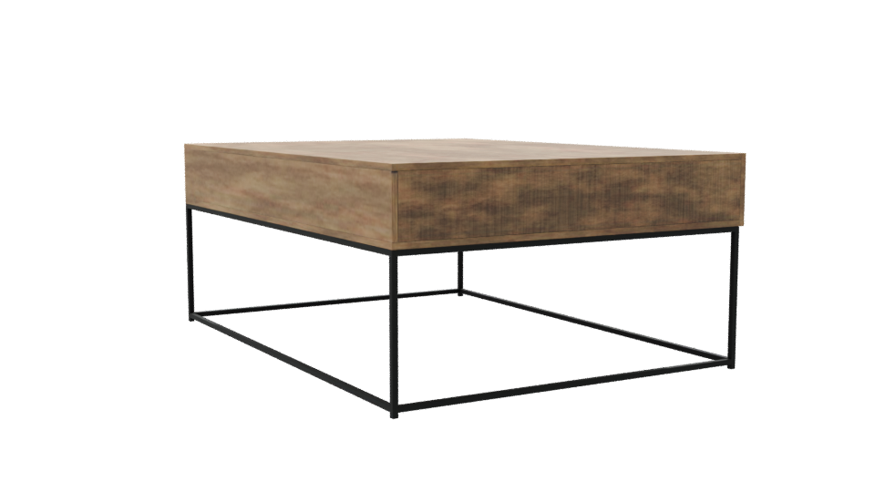 Stylish Wooden Coffee Table Model - Professional 3D Model Render 7