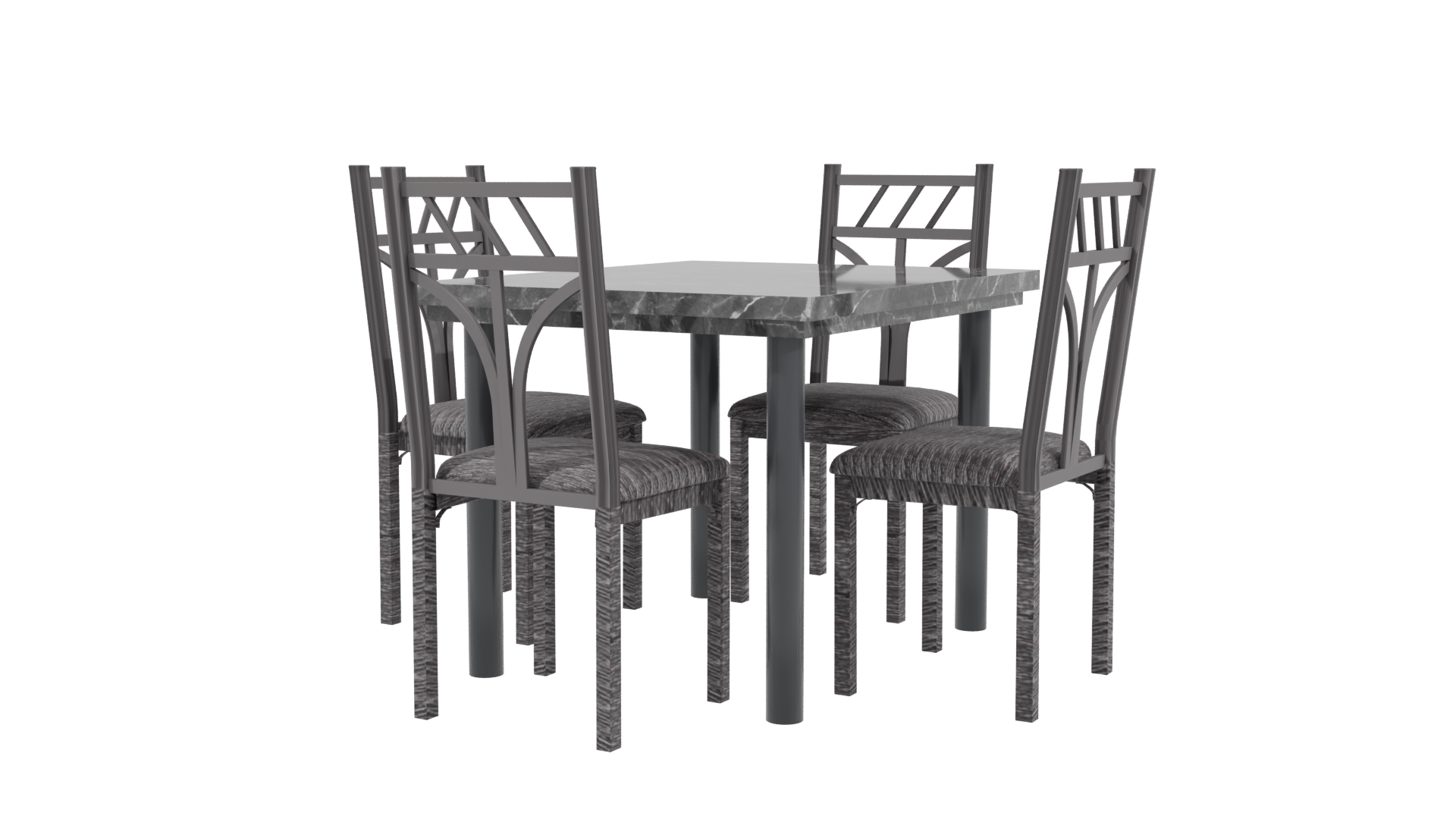 Stylish Dining Table Set 3D - Professional 3D Model Render 3