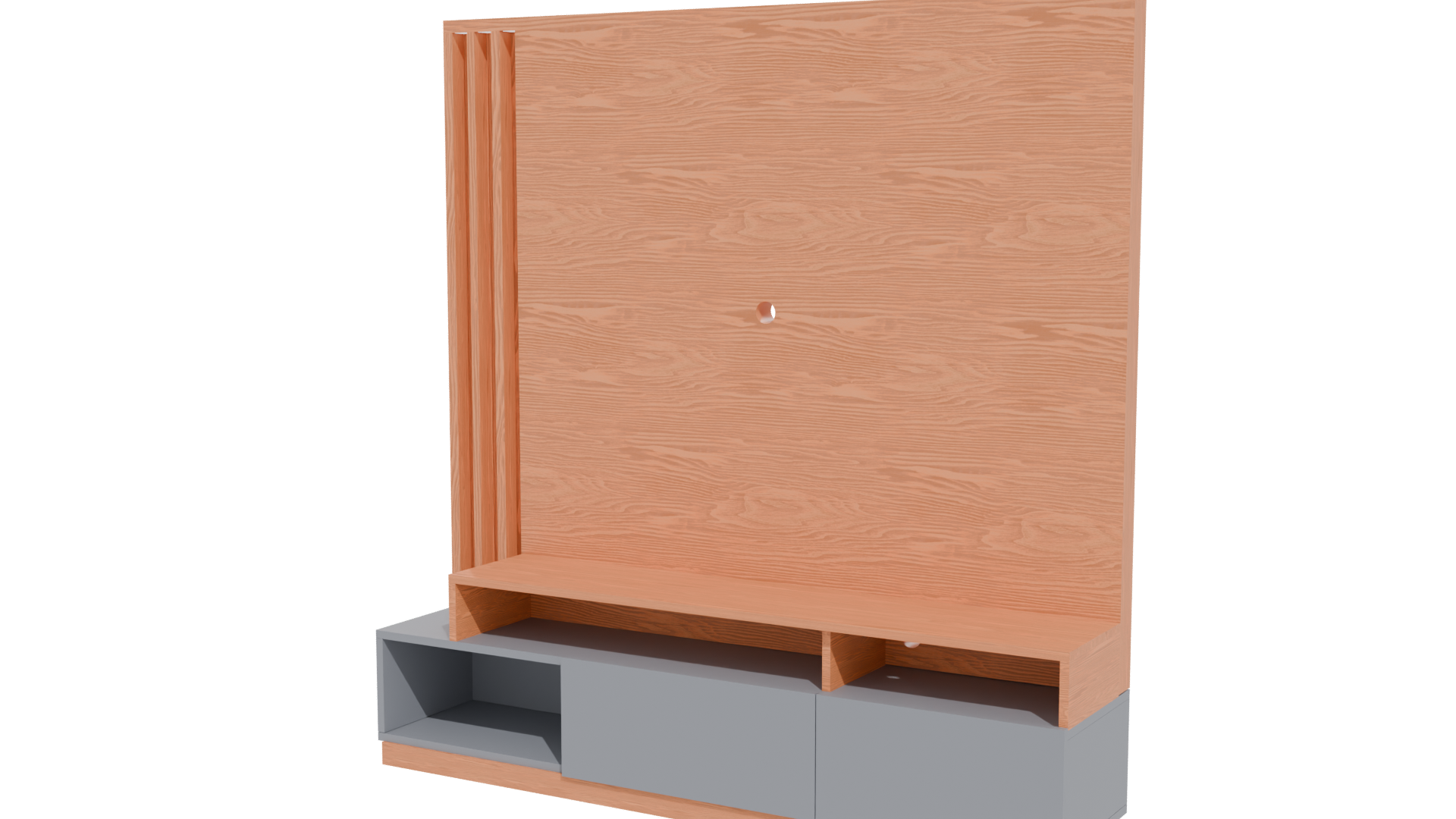 Stylized Wooden Wall Panel 3D - Professional 3D Model Render 12