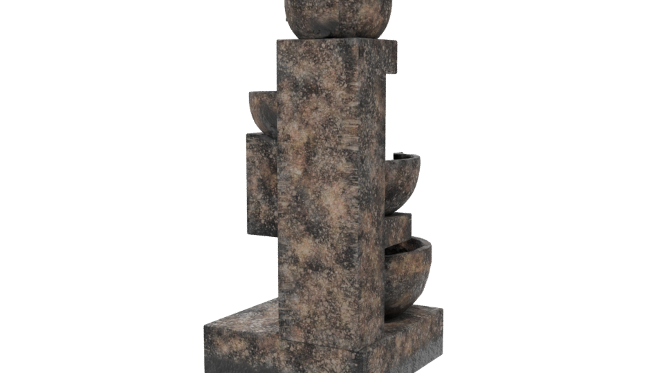 Stylish Stone Fountain 3D Model - Professional 3D Model Render 6