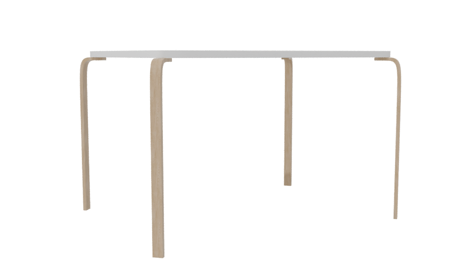 Minimalist Wooden Dining Table 3D - Professional 3D Model Render 7