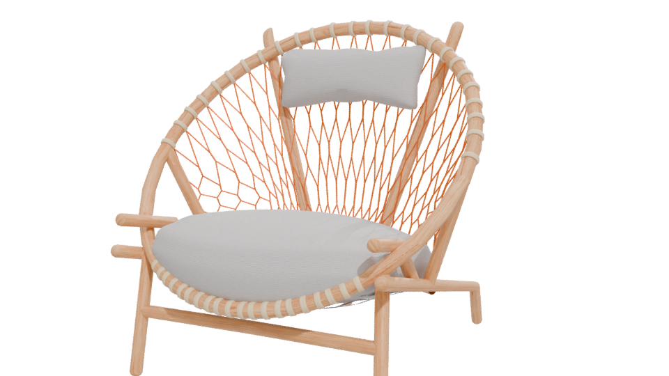 Stylish Modern Lounge Chair 3D - Professional 3D Model Render 12