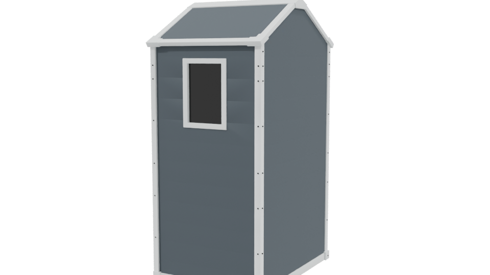 Stylish Outdoor Storage Shed 3D - Professional 3D Model Render 3