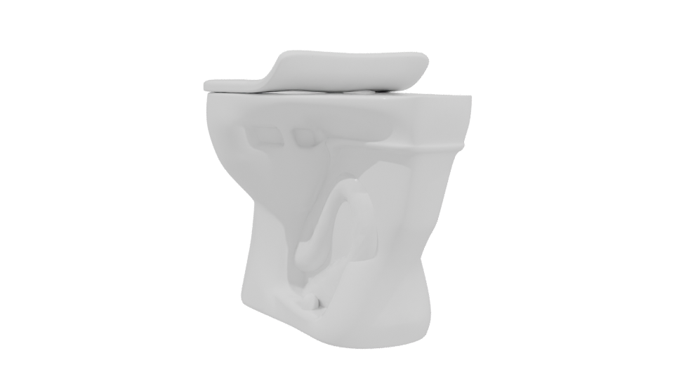 Minimalist Toilet 3D Model - Professional 3D Model Render 4