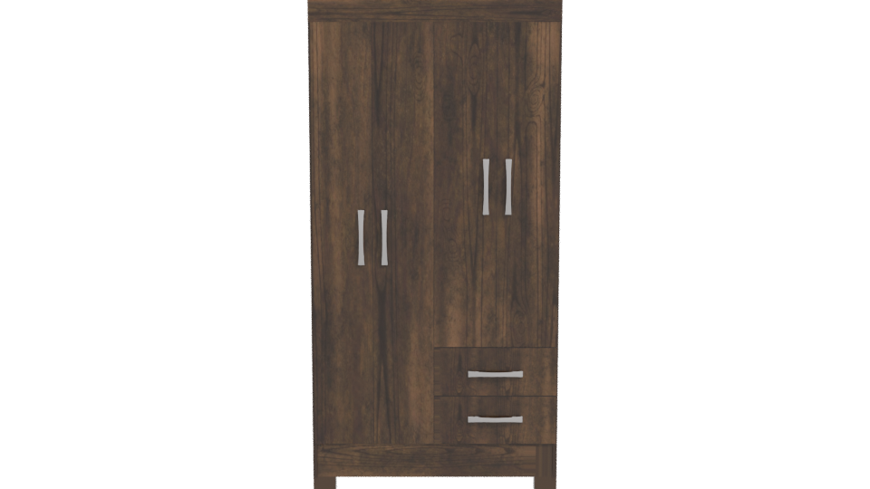 Stylish Wooden Storage Cabinet 3D - Professional 3D Model Render 11