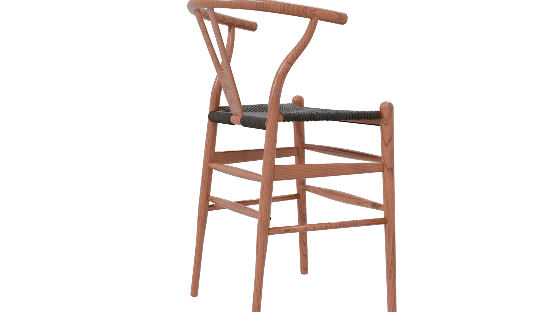 Stylish Wooden Barstool Model - Professional 3D Model Render 22