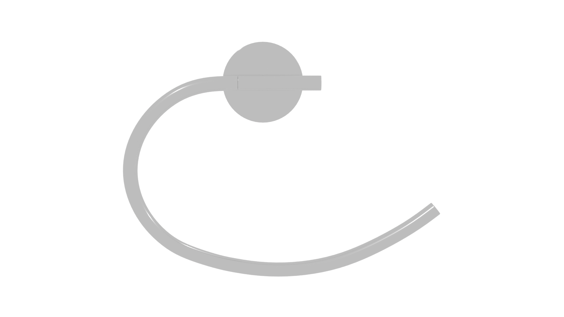 Stylish Minimalist Hoop Earring 3D Model - Professional 3D Model Render 2