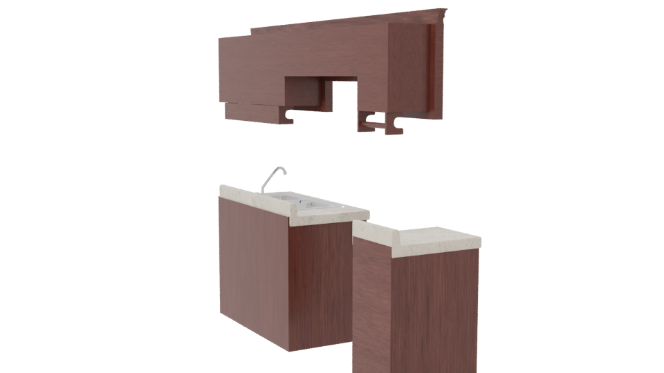 Stylish Kitchen Cabinet Set 3D - Professional 3D Model Render 7