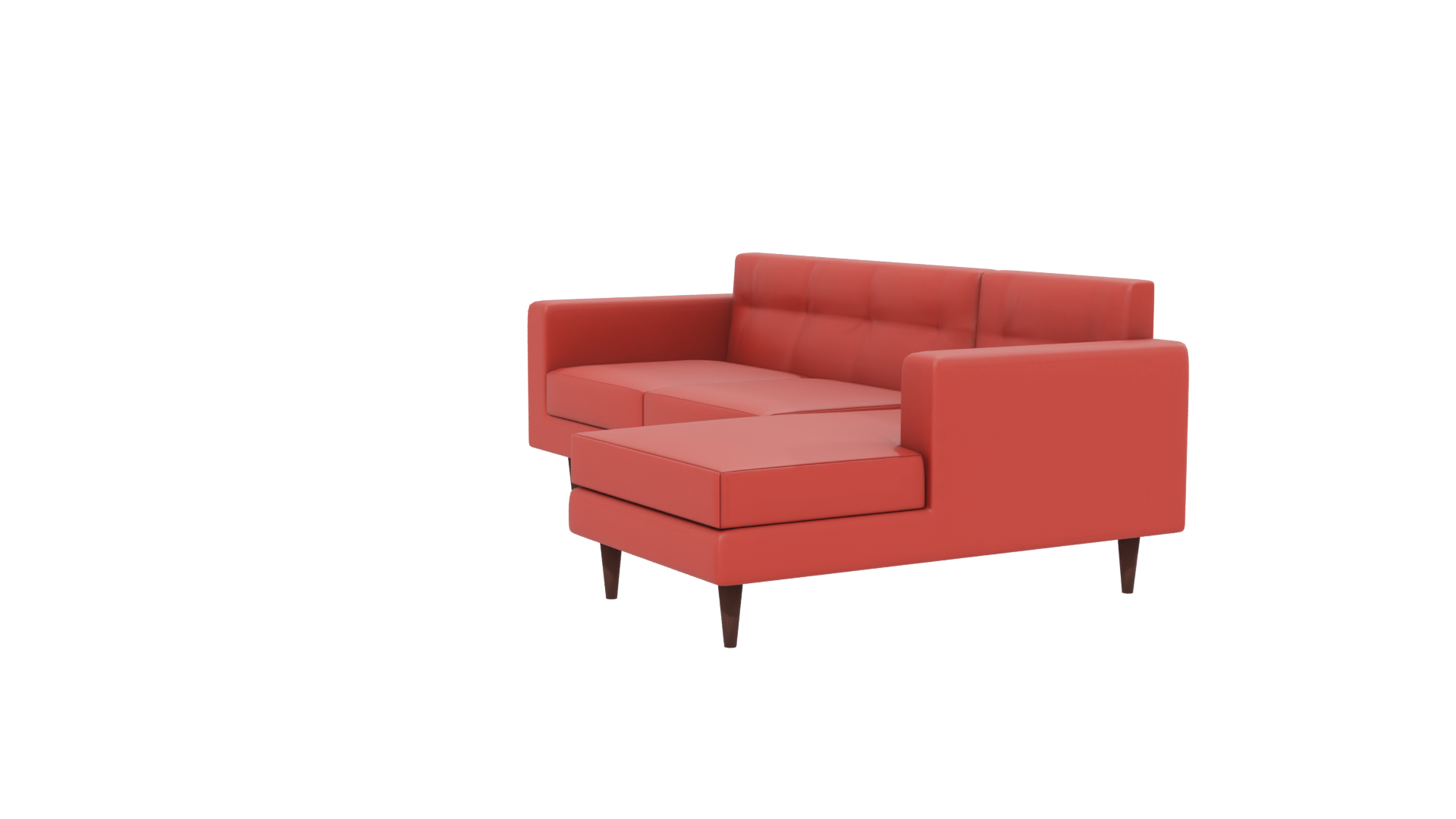 Modern Red Sofa 3D Model - Professional 3D Model Render 13