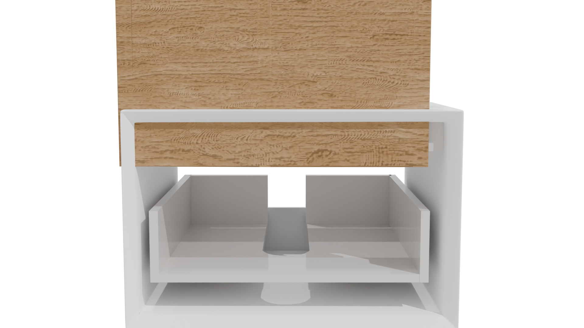 Minimalist Wooden Bathroom Sink - Professional 3D Model Render 11
