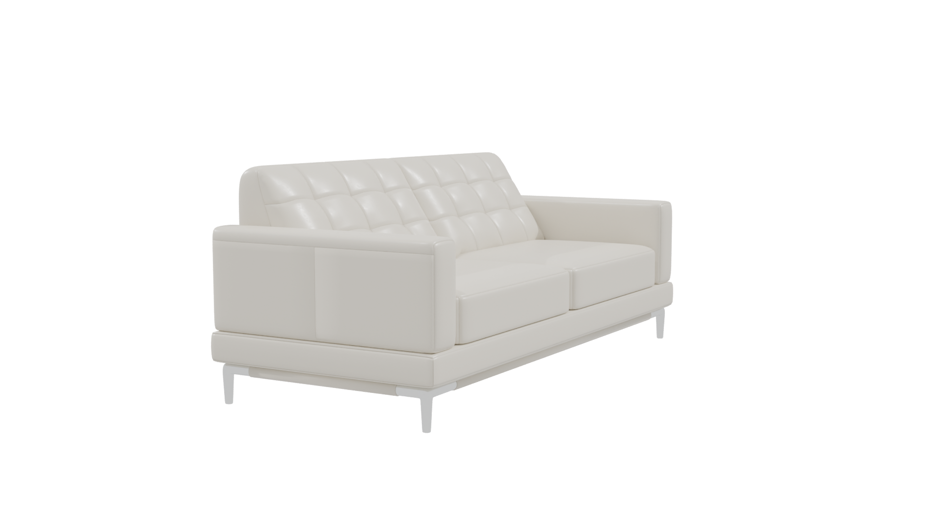 Contemporary White Sofa Model - Professional 3D Model Render 21
