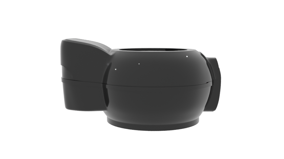 Stylish Black Air Fryer 3D Model - Professional 3D Model Render 8