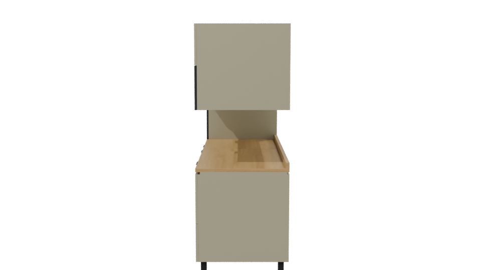 Stylish Modern Kitchen Cabinet Set 3D Model - Professional 3D Model Render 2