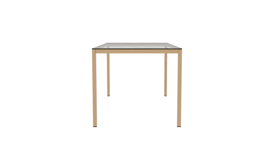 Stylish Glass-Top Dining Table 3D Model - Professional 3D Model Render 2