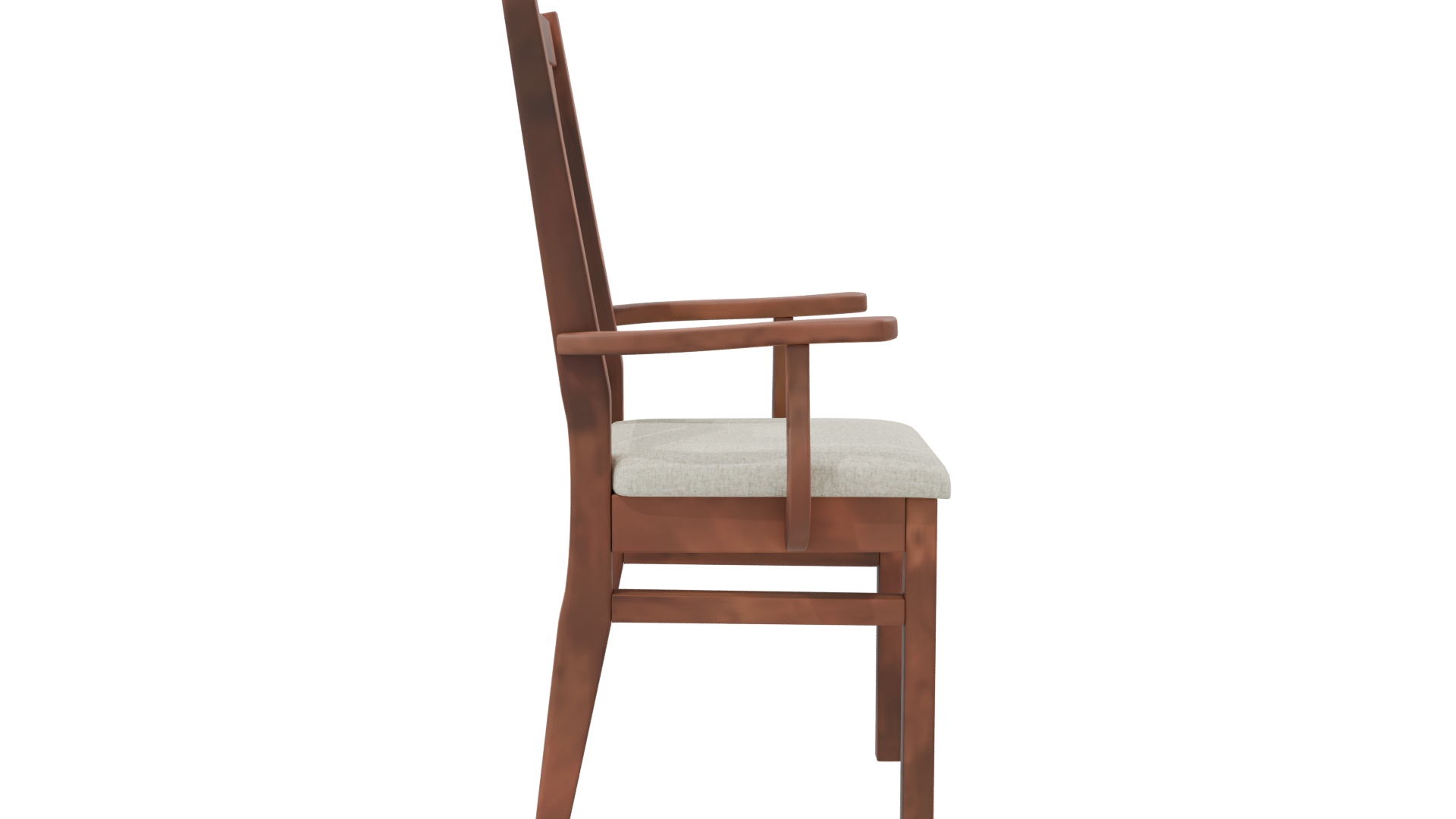 Elegant Wooden Armchair 3D Model - Professional 3D Model Render 8