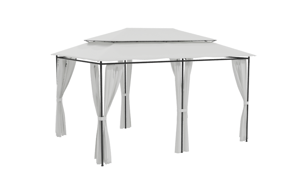 Toldo Perola with Curtains 3D - Professional 3D Model Render 10