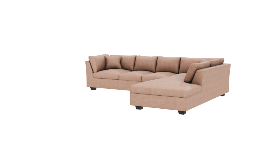 Comfortable Sectional Sofa Model - Professional 3D Model Render 12