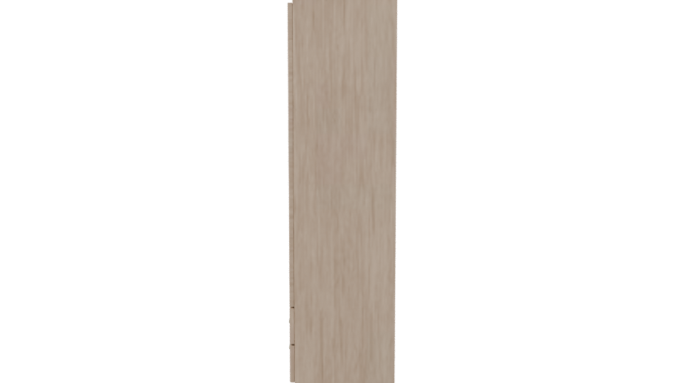 Stylish Wooden Wardrobe 3D Model - Professional 3D Model Render 2