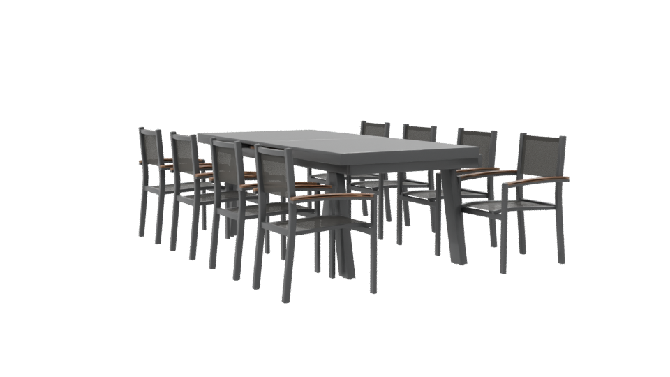 Elegant Outdoor Dining Set 3D - Professional 3D Model Render 7