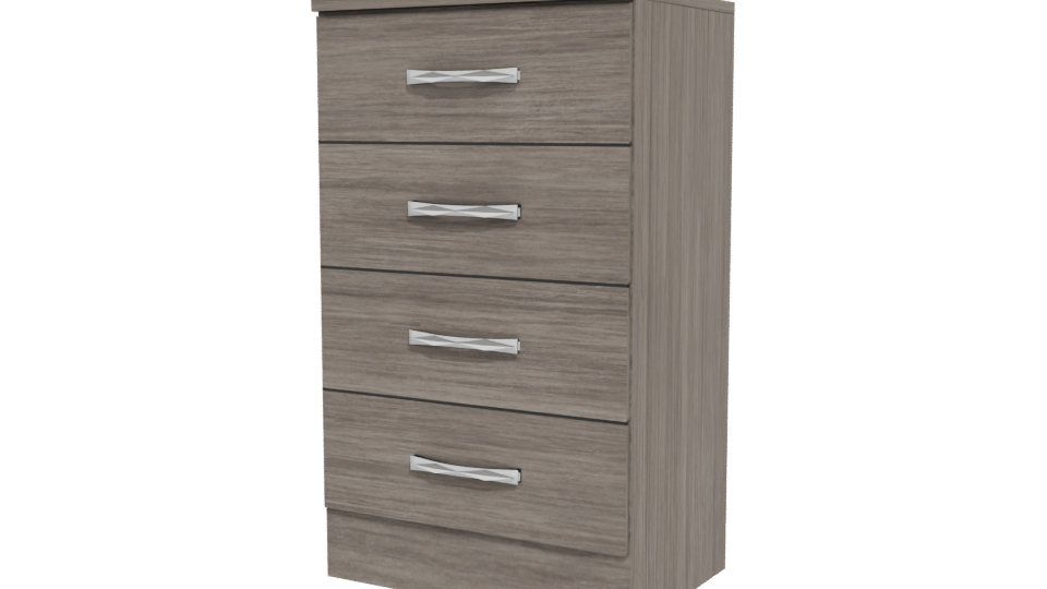 Modern 4 Drawer Chest 3D Model - Professional 3D Model Render 12