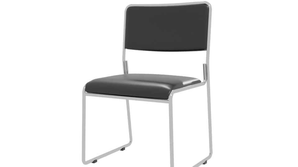 Stylish Metal Frame Chair 3D - Professional 3D Model Render 12
