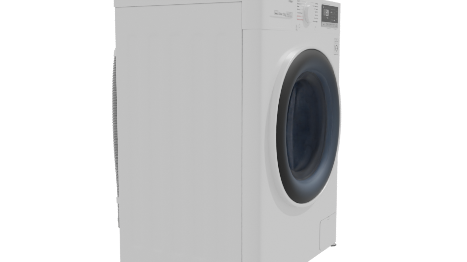 Modern Front-Loading Washing Machine 3D Model - Professional 3D Model Render 9