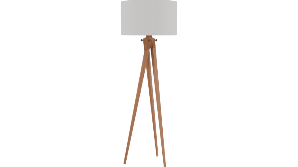 Stylish Modern Tripod Floor Lamp - Professional 3D Model Render 3
