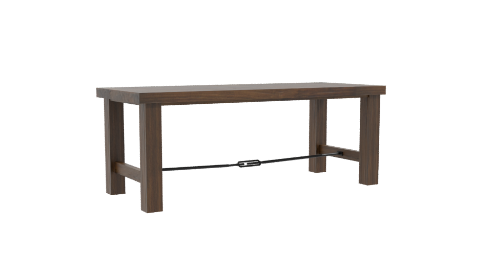 Stylish Wooden Dining Table 3D - Professional 3D Model Render 10
