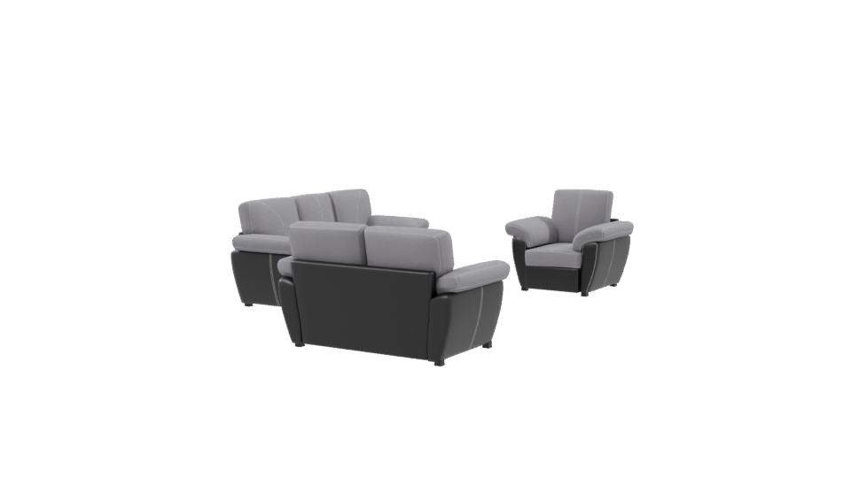 Stylish Fabric Sofa Set 3D - Professional 3D Model Render 9