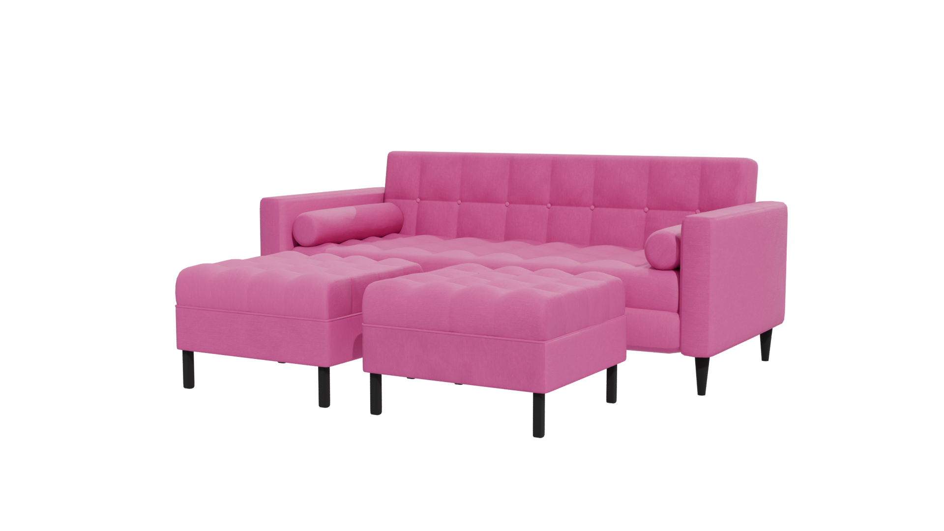Stylish Pink Sofa 3D Model - Professional 3D Model Render 12