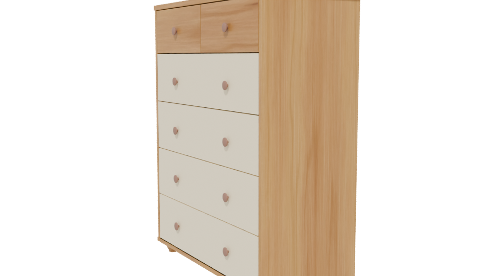 Stylish Modern Wooden Dresser 3D Model - Professional 3D Model Render 13