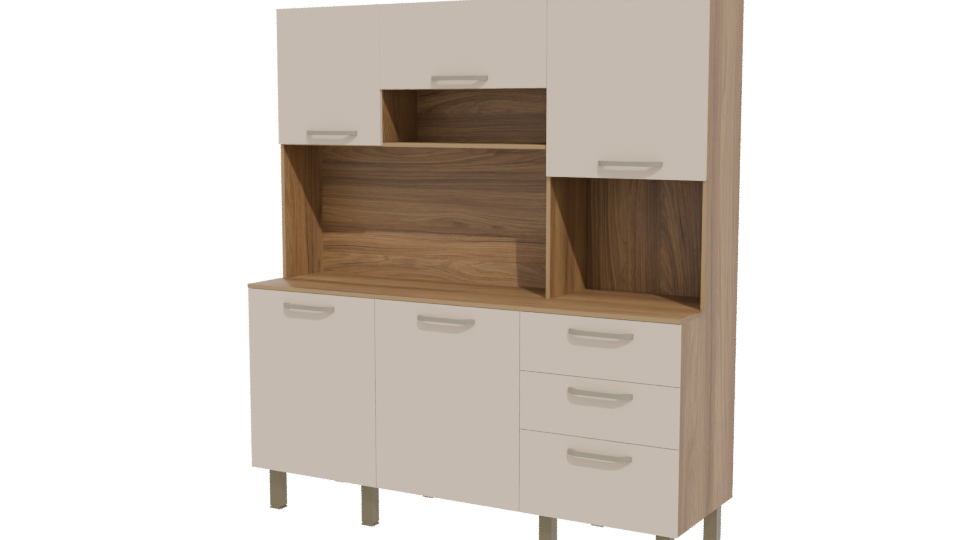 Stylish Kitchen Cabinet 3D Model - Professional 3D Model Render 12