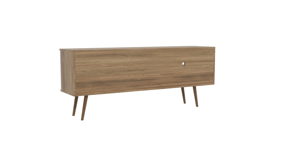 Stylish Wooden TV Stand 3D - Professional 3D Model Render 4