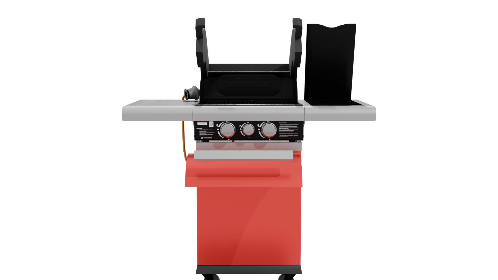 Sleek Outdoor Gas Grill 3D - Professional 3D Model Render 11