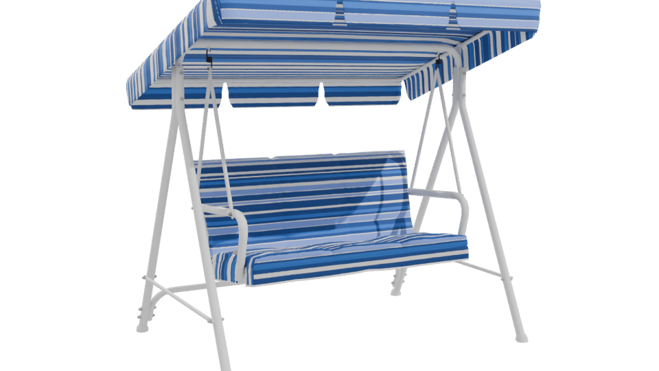 Stylish Outdoor Swing Bench with Canopy 3D Model - Professional 3D Model Render 10