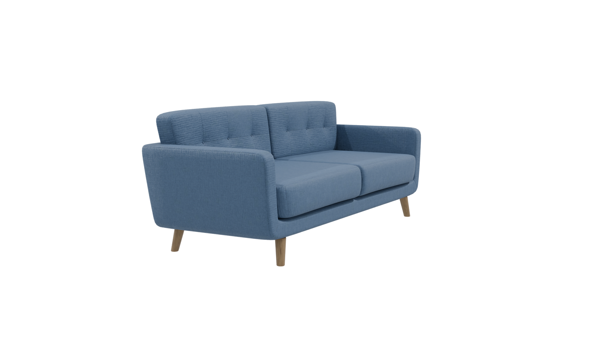 Stylish Blue Sofa 3D Model - Professional 3D Model Render 9