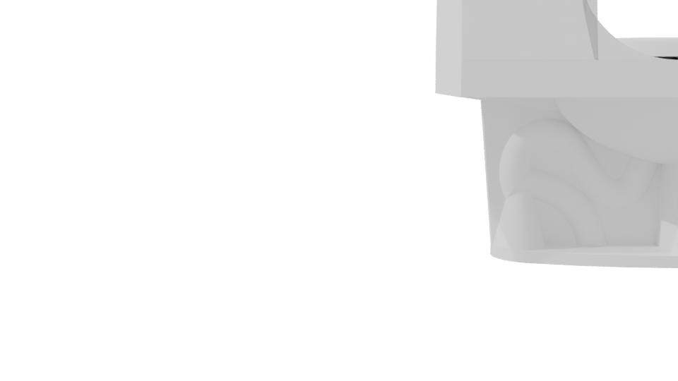 Minimalist Ceramic Toilet Model - Professional 3D Model Render 8