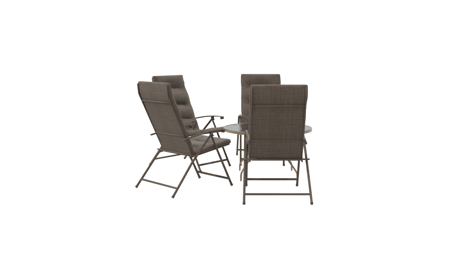 Stylish Outdoor Dining Set 3D Model - Professional 3D Model Render 8